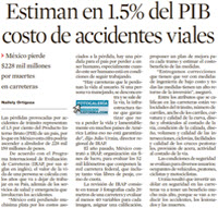 Road crashes estimated to cost at least 1.5% of GDP in Mexico