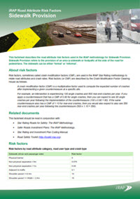 New road attribute risk factor fact sheets