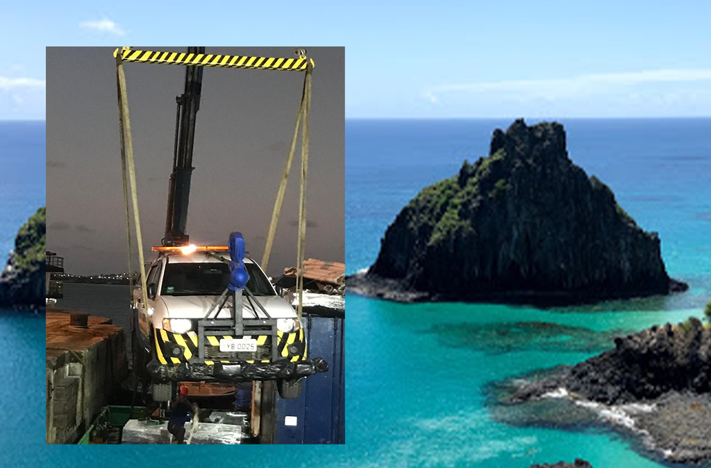 Survey vehicle hitches ride to archipelago paradise