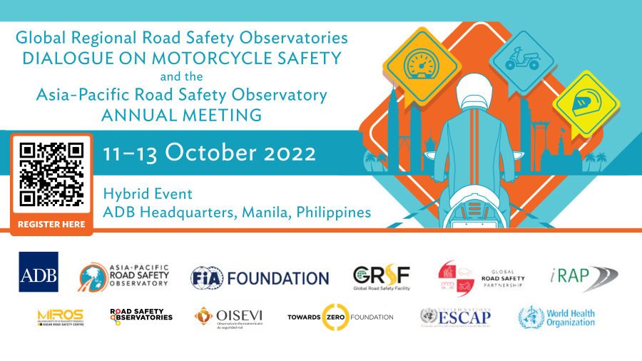 Have you registered for the GRRSO Dialogue on Powered Two-Wheeler Safety?