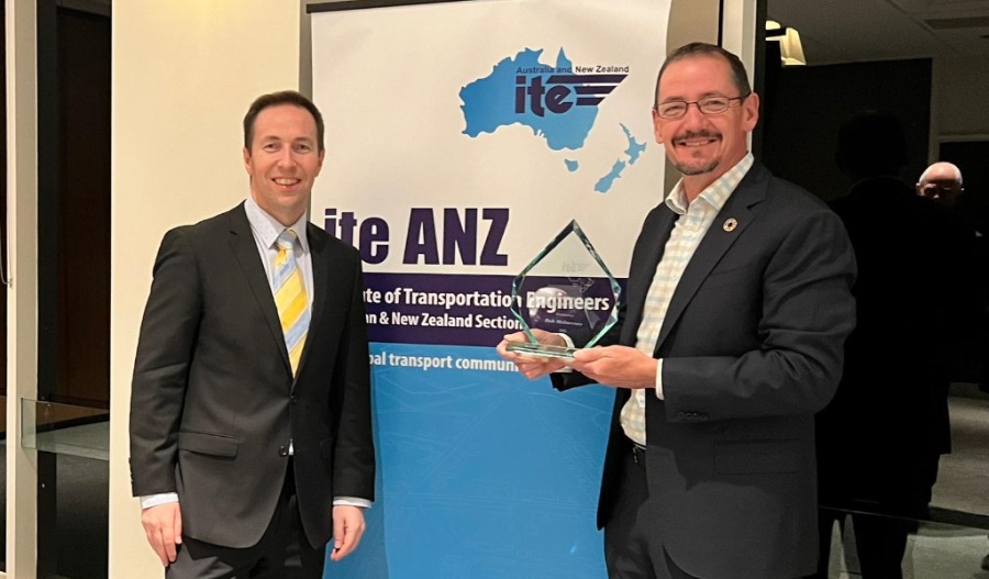 Rob McInerney’s contribution to the Transport Profession recognised by ITE-ANZ