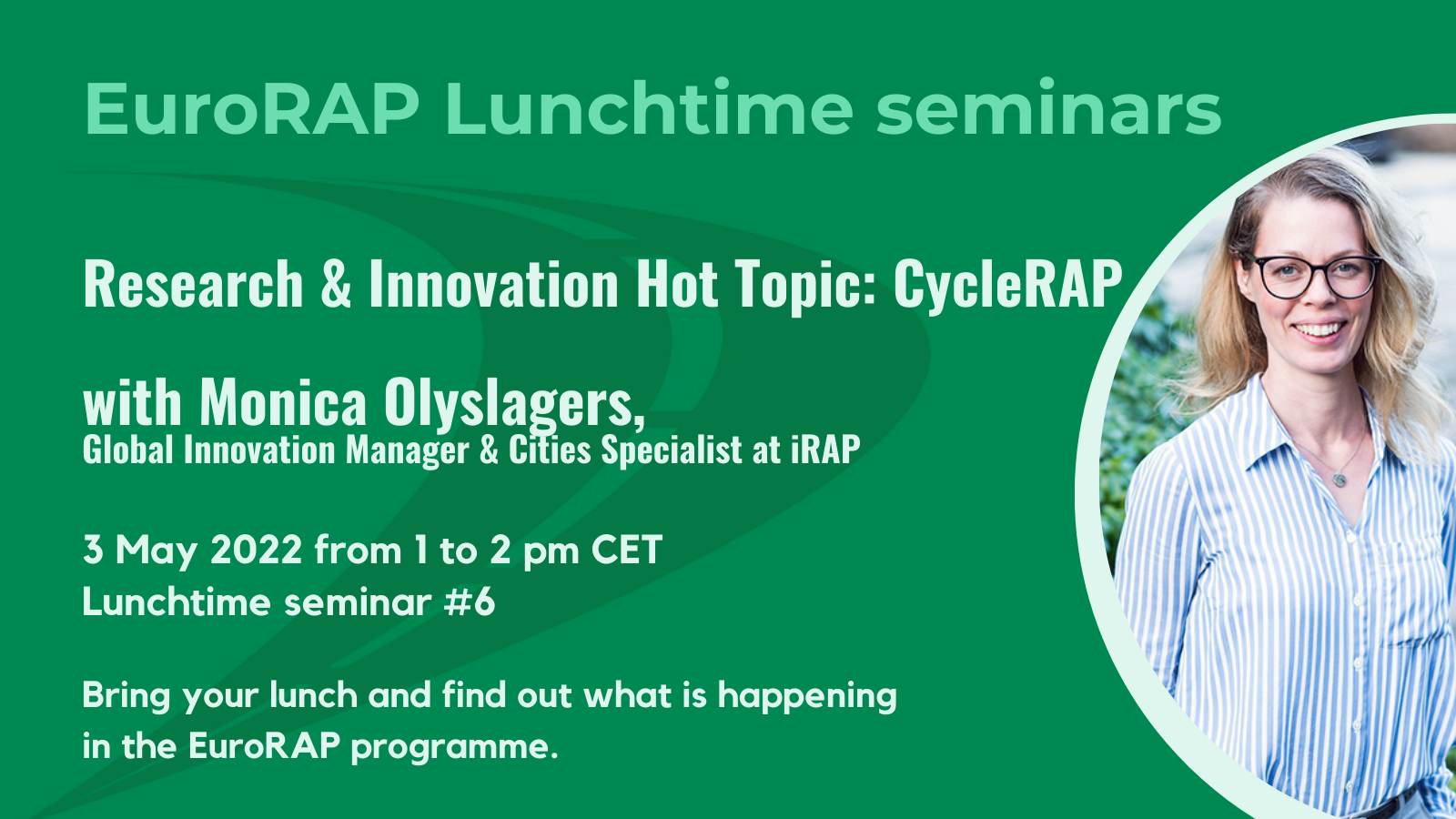 EuroRAP Lunchtime seminar #6 will feature CycleRAP - iRAP