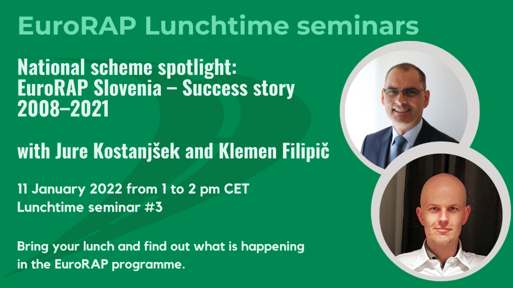 EuroRAP Lunchtime seminar #3 will spotlight the Slovenian road safety success story