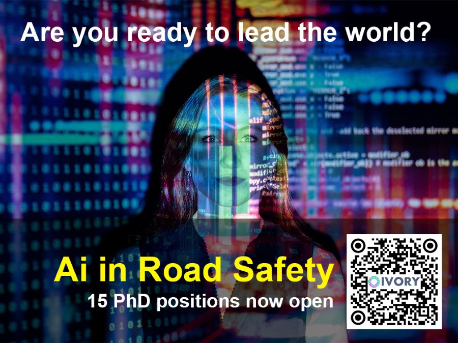 15 PhD positions open for AI in Road Safety: IVORY