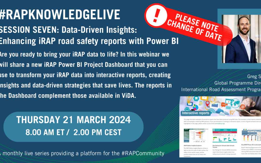#RAPKnowledgeLive Session 7: Data-Driven Insights: Enhancing iRAP road safety reports with Power BI