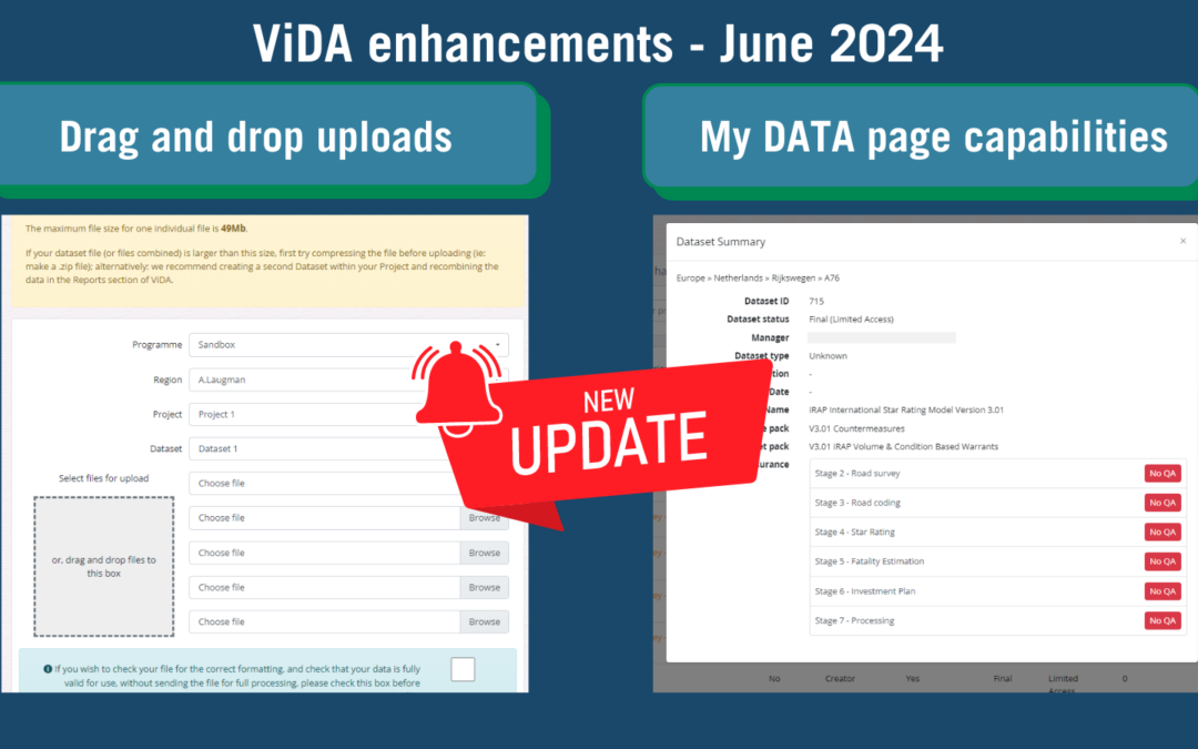 Latest ViDA updates – Drag & Drop Uploads and Enhanced My DATA page capabilities!