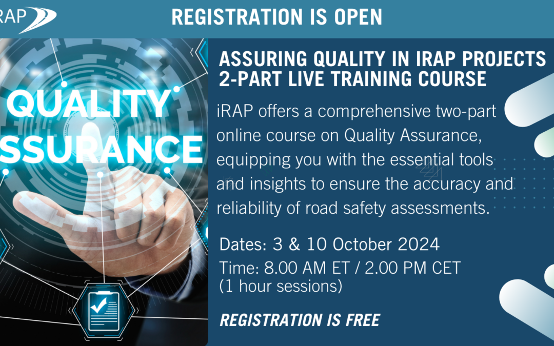 Introducing our 2-part Online Live Course: Assuring Quality in iRAP Projects