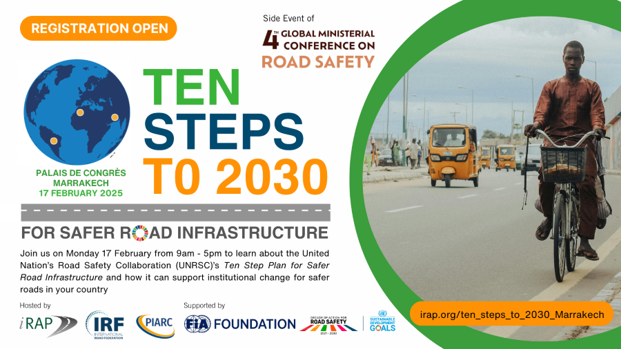 Registration Open! Ten Steps to 2030 for Safer Road Infrastructure Event, Marrakech