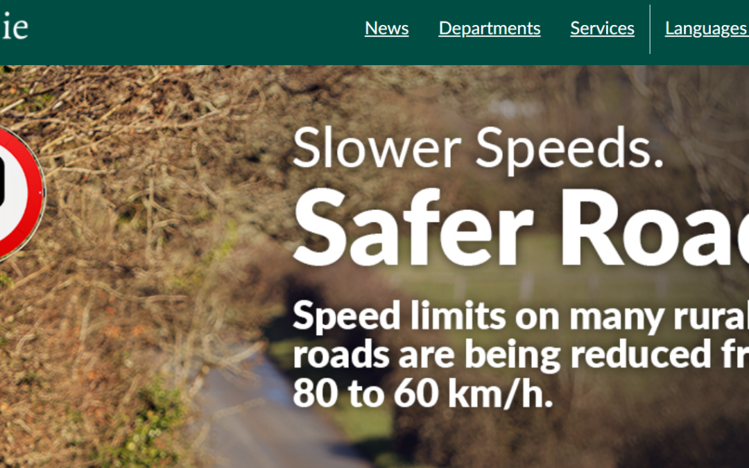 iRAP applauds Ireland’s move to lower speed limits for safer roads