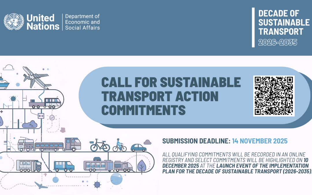 Call for Sustainable Transport Action Commitments by 14 November