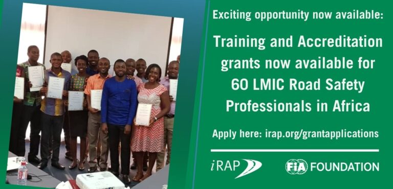Training and Accreditation grants now available for Road Safety Professionals in Africa