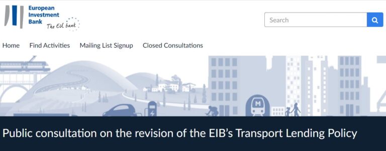 Help EIB support the transition to safe, accessible, green and efficient transport