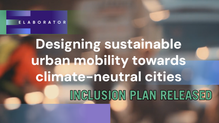 ELABORATOR publishes Inclusion Plan to drive inclusive urban mobility solutions