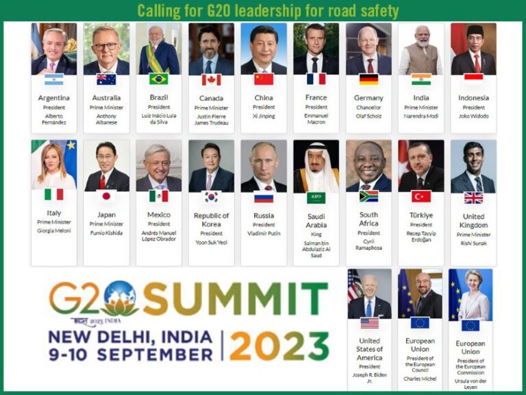 G20 leaders gather armed with appeal for safer roads investment to save lives