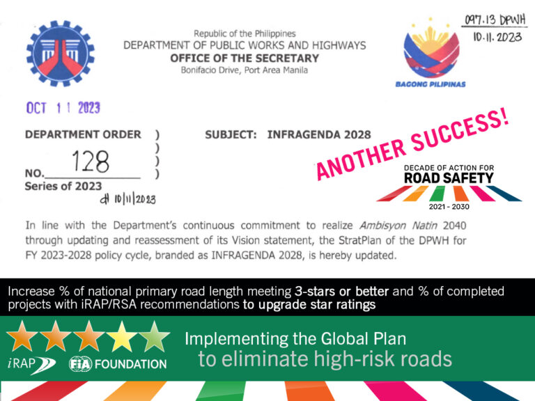 Philippines 2028 Strategy includes iRAP targets for safer roads