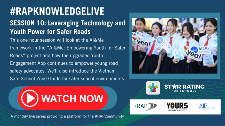 #RAPKnowledgeLive Session 10: Leveraging Technology and Youth Power for Safer Roads – Recording now available