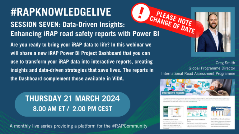 #RAPKnowledgeLive Session 7: Data-Driven Insights: Enhancing iRAP road safety reports with Power BI