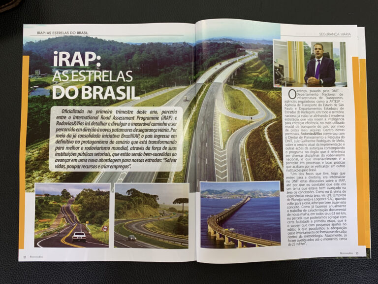 Rodovias & Vias Magazine promotes BrazilRAP success – “iRAP, the Brazilian Stars”
