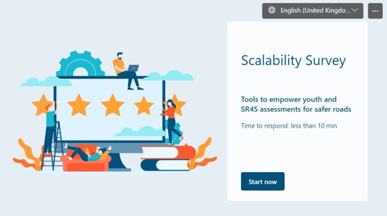 Scalability Survey: Tools to empower youth and SR4S assessments for safer roads