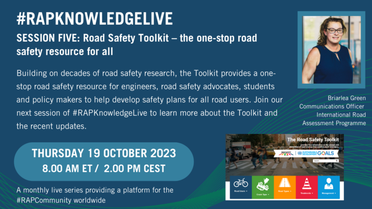 Missed the #RAPKnowledgeLive session on the Road Safety Toolkit? Recording is now available!