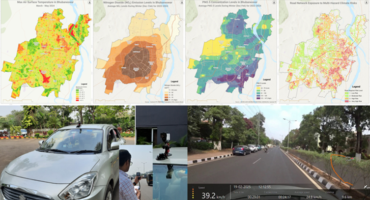 Mapping Climate and Road Safety Risk in Bhubaneshwar and Surat, India