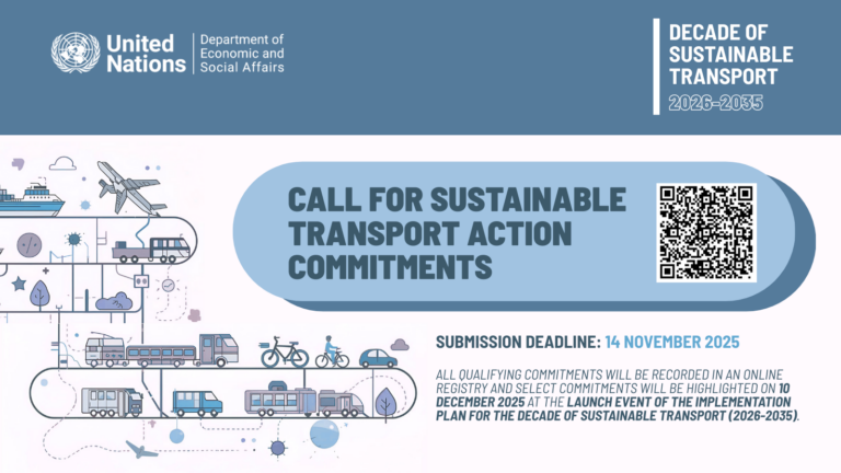 Call for Sustainable Transport Action Commitments by 14 November