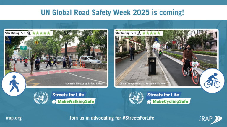 iRAP advocates for pedestrian and cyclist safety in support of UNGRSW