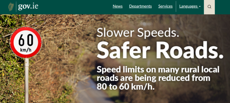 iRAP applauds Ireland’s move to lower speed limits for safer roads