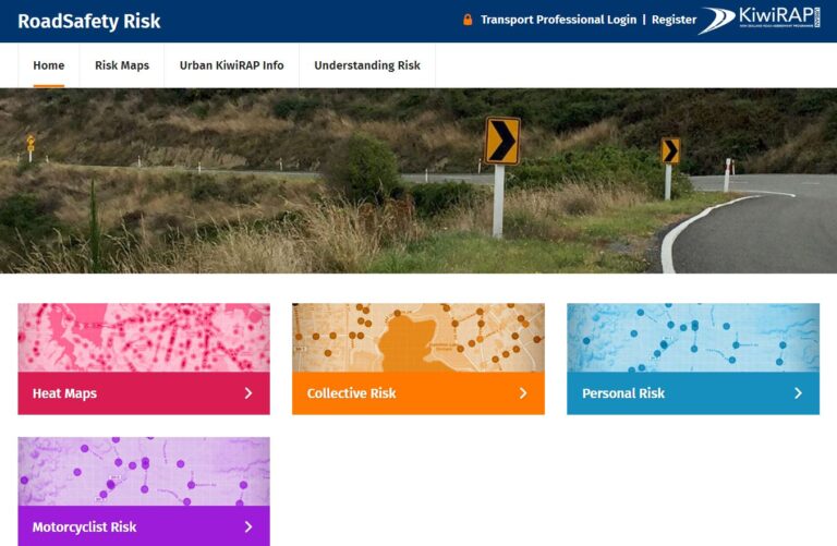 KiwiRAP: RoadSafety Risk NZ dashboard