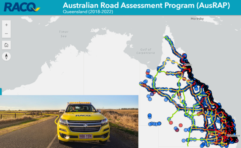AusRAP risk ratings for roads in Queensland