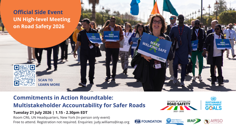 Commitments in Action Roundtable to Drive Accountability for Safer Roads at UN High-Level Meeting